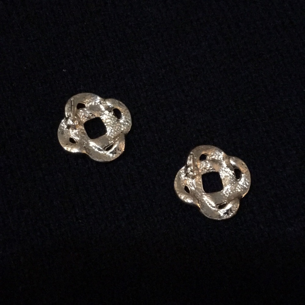 🔥Intertwined black gold white earrings - Picture 4 of 4